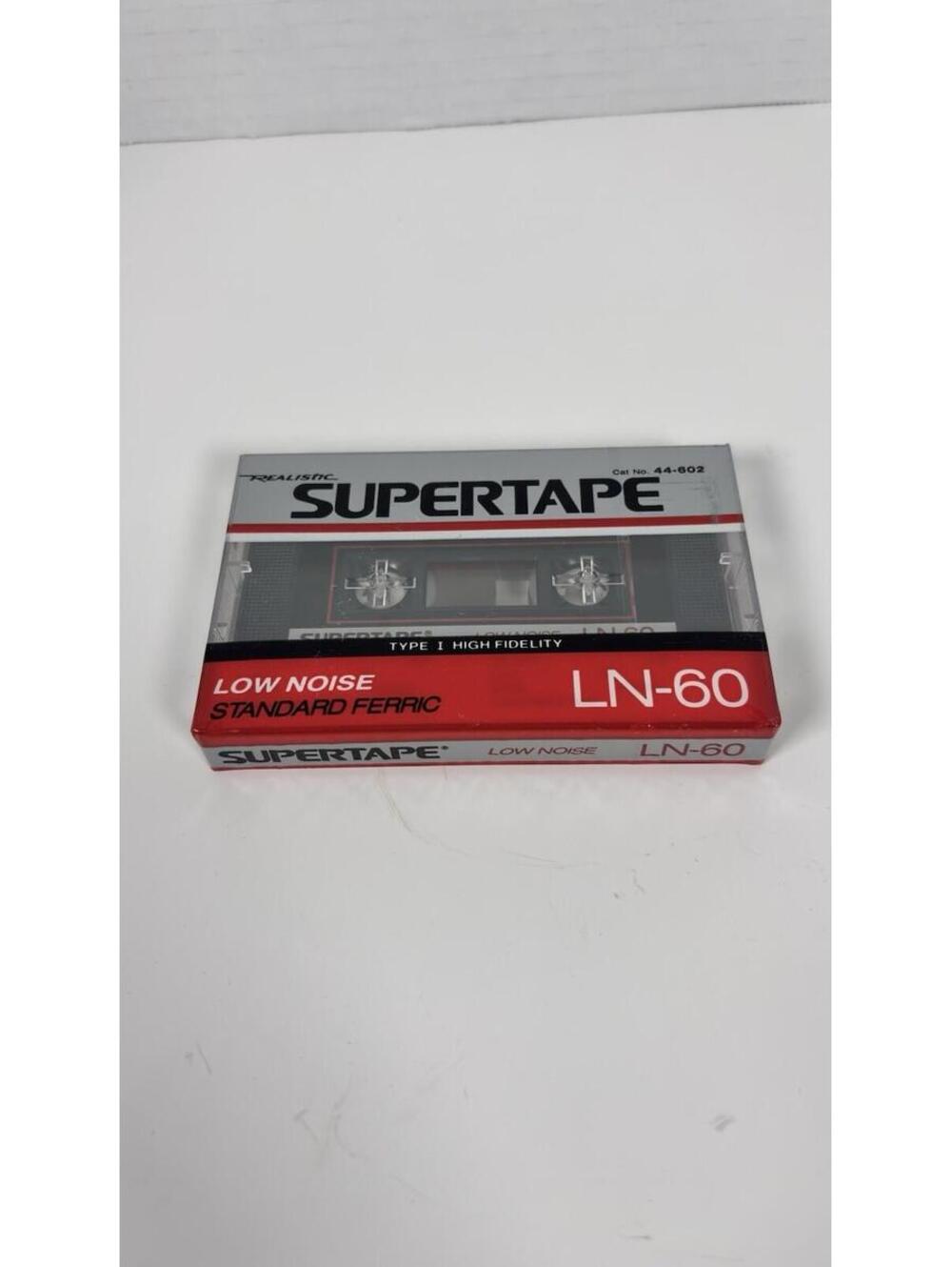 Realistic Supertape Blank Cassette Tape LN-60 Low Noise 60min 44-602 New Sealed